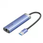 Vention TGFSB USB 3.2 Gen 1 (3.1 Gen 1) Type-A 5-port Hub with Gigabit RJ-45 and USB-C, Blue