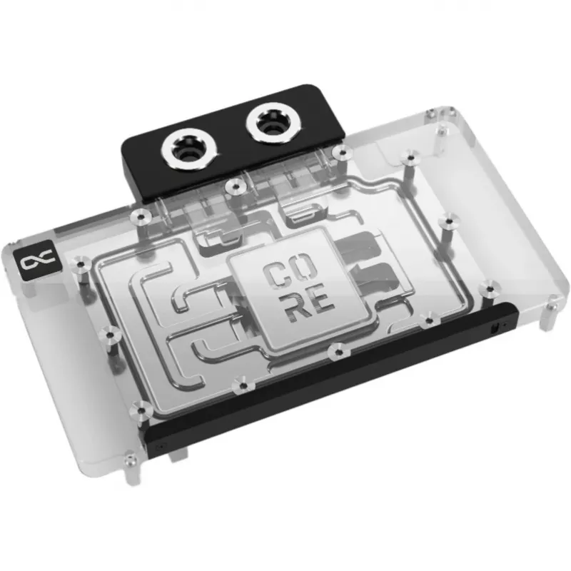 Graphics card water block Alphacool RTX 5080 Phoenix Transparent Silver with backplate