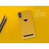 Phone rear case VixFox for iPhone X/XS, mustard yellow, card slot back shell