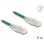 Network Cable DeLOCK RJ45 Cat.6A plug to plug 5m green