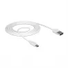 USB cable DeLOCK 84808 USB 2.0 2 m USB A Micro-USB B White