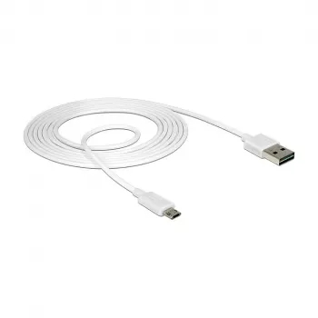 USB cable DeLOCK 84808 USB 2.0 2 m USB A Micro-USB B White