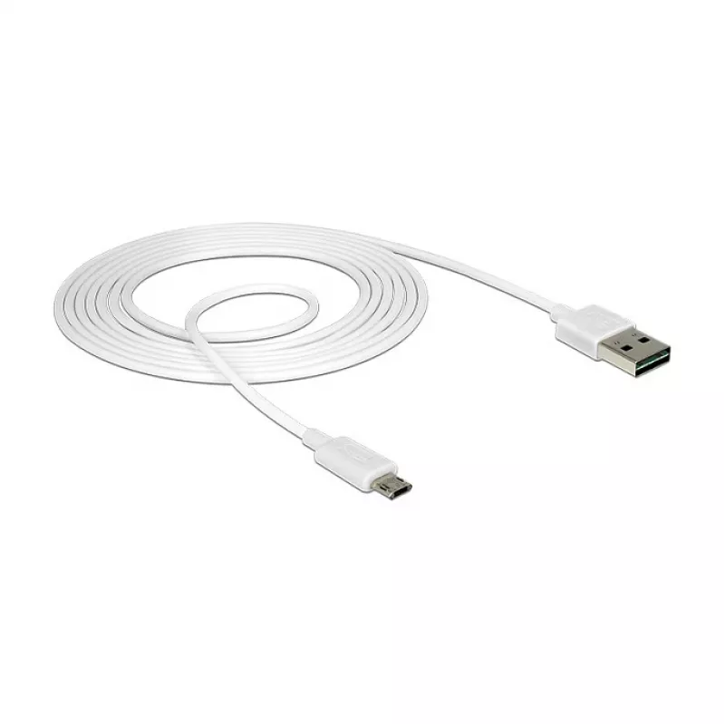 USB cable DeLOCK 84808 USB 2.0 2 m USB A Micro-USB B White