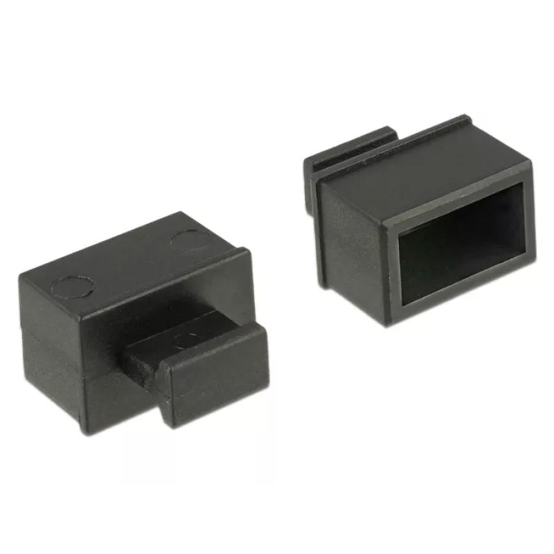 Socket safety cover DeLOCK 64021 Black 10 pcs