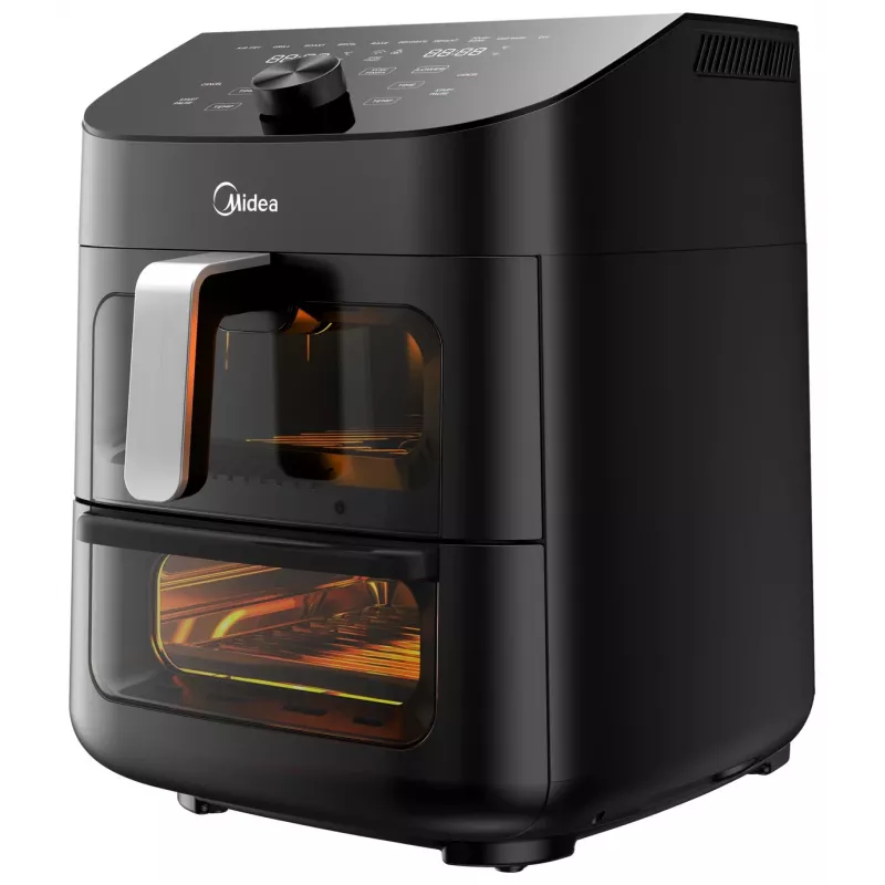 Airfryer Midea MAD1100DADK, 1850 W, dual capacity 4.4/6.4 L