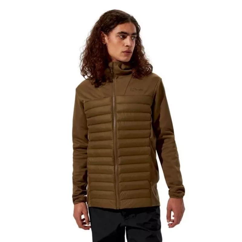 Men's Berghaus Hooded Hybrid Jacket size M brown