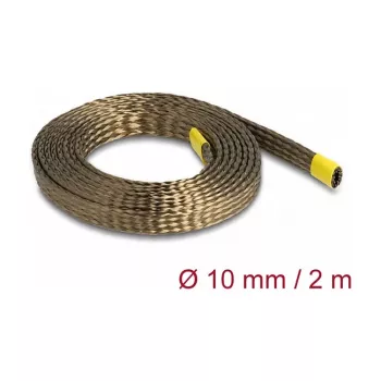DeLOCK Braided Sleeve Basalt Fibers 2m x 10mm Brown