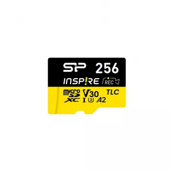 Memory card Silicon Power Inspire 256 GB MicroSDXC V30 UHS-I U3 A2 4K + adapter (SP256GBSTXLA2V1NSP)