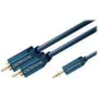 MP3 Adapter Cable (3,5mm Audio Jack Plug/2x RCA Plug) - 3,0m Additional Adapter f. MP3-Player,iPods and Smartphones