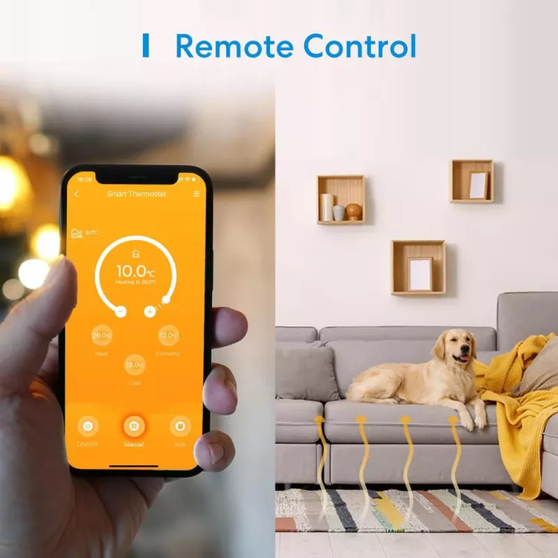 Thermostat Meross MTS200BHK Wi‑Fi smart home thermostat, model MTS200BHK (EU)