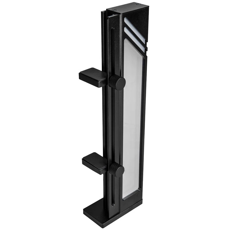 GPU support bracket Kolink Core Pro Aluminium with ARGB infinity mirror effect, height-adjustable, supports up to two GPUs, black
