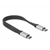 USB Cable DeLOCK 85926 USB 3.2 Gen 2 0.22 m USB C Black Silver