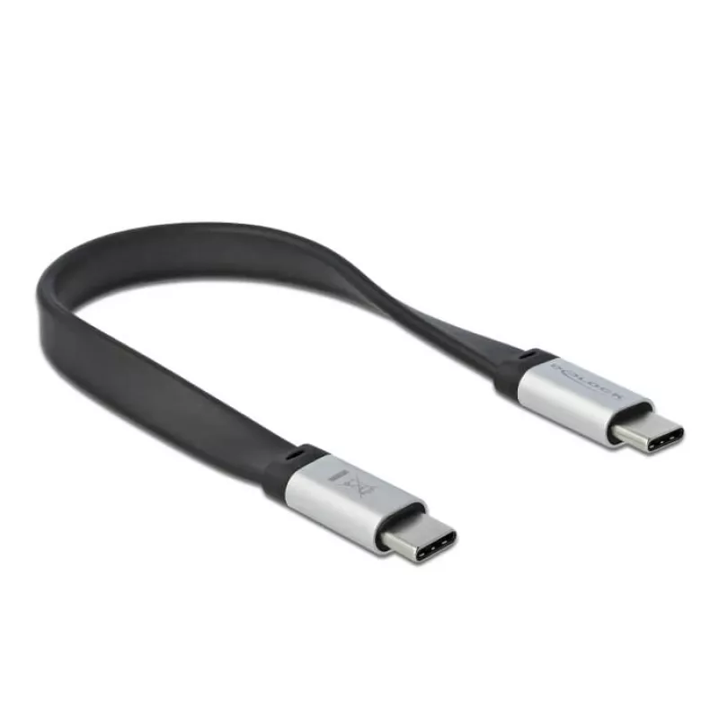 USB Cable DeLOCK 85926 USB 3.2 Gen 2 0.22 m USB C Black Silver