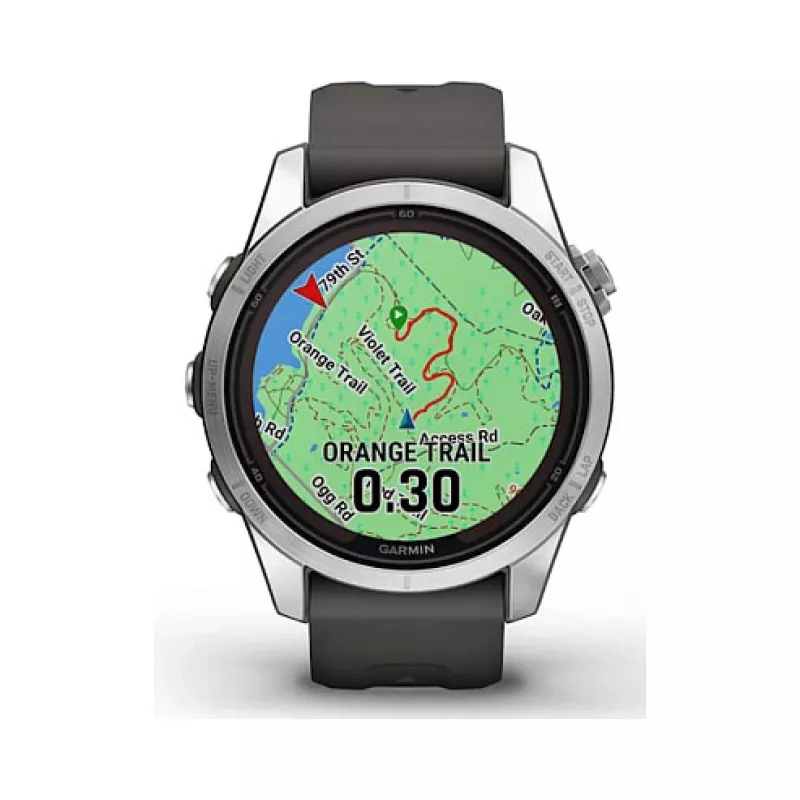 Garmin fēnix 7S Pro 3.05 cm (1.2) MIP 42 mm Digital 240 x 240 pixels Touchscreen Silver Wi-Fi GPS (satellite)