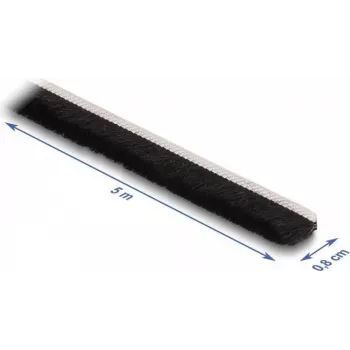 DeLOCK Brush Strip self-adhesive 8 mm length 5 m black