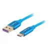 USB 2.0 cable LANBERG CA-USBO-21CU-0010-BL — USB A to USB C, 1 m, blue