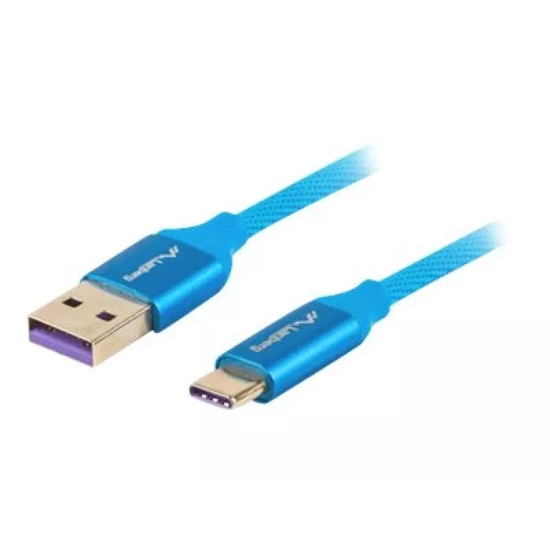 USB 2.0 cable LANBERG CA-USBO-21CU-0010-BL — USB A to USB C, 1 m, blue