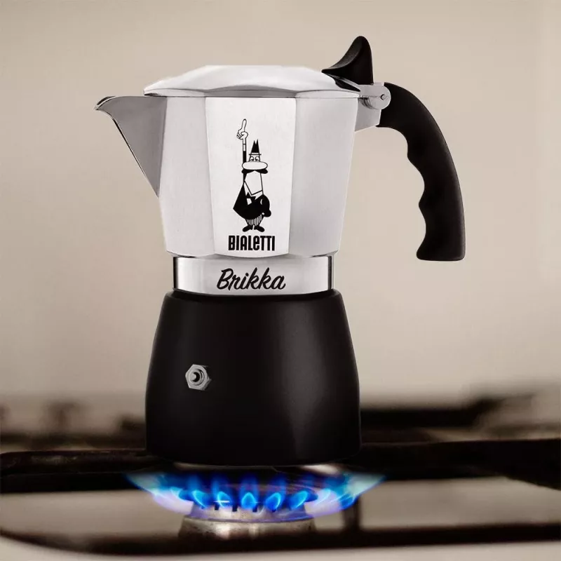 Bialetti Brikka Moka pot 0.1 L Black, Stainless steel