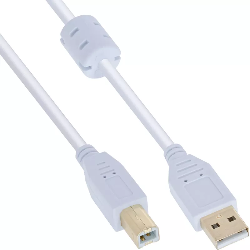Microconnect USBAB2WF USB cable USB 2.0 2 m USB A USB B White