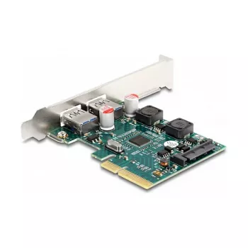 DeLOCK PCI Express x4 Card to 2 x external USB 10 Gbps Type-A female Low Profile