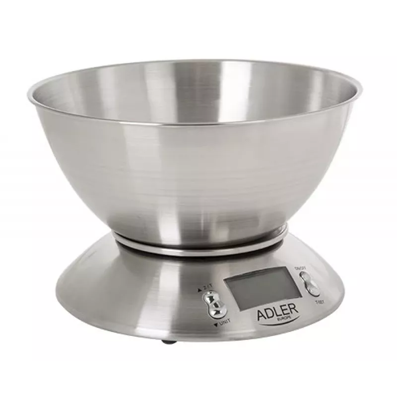 Adler AD 3134 Electronic kitchen scale Stainless steel Round