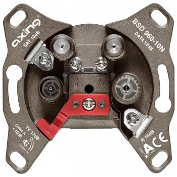 Socket outlet R/TV+SAT Axing BSD 960-10N Grey