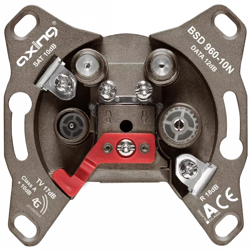 Socket outlet R/TV+SAT Axing BSD 960-10N Grey