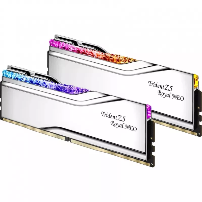 DIMM 64 GB DDR5-6000 (2x 32 GB) Dual-Kit, Arbeitsspeicher silber, F5-6000J2636H32GX2-TR5NS, Trident Z5 Royal Neo, AMD EXPO