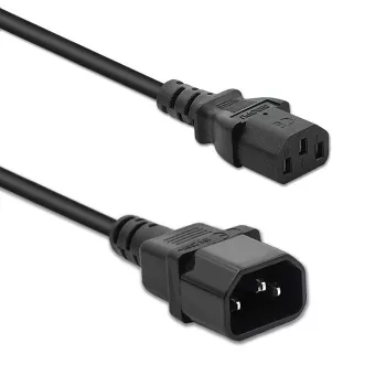 Power extension cable QOLTEC 50459 IEC C13 to C14 1.5m