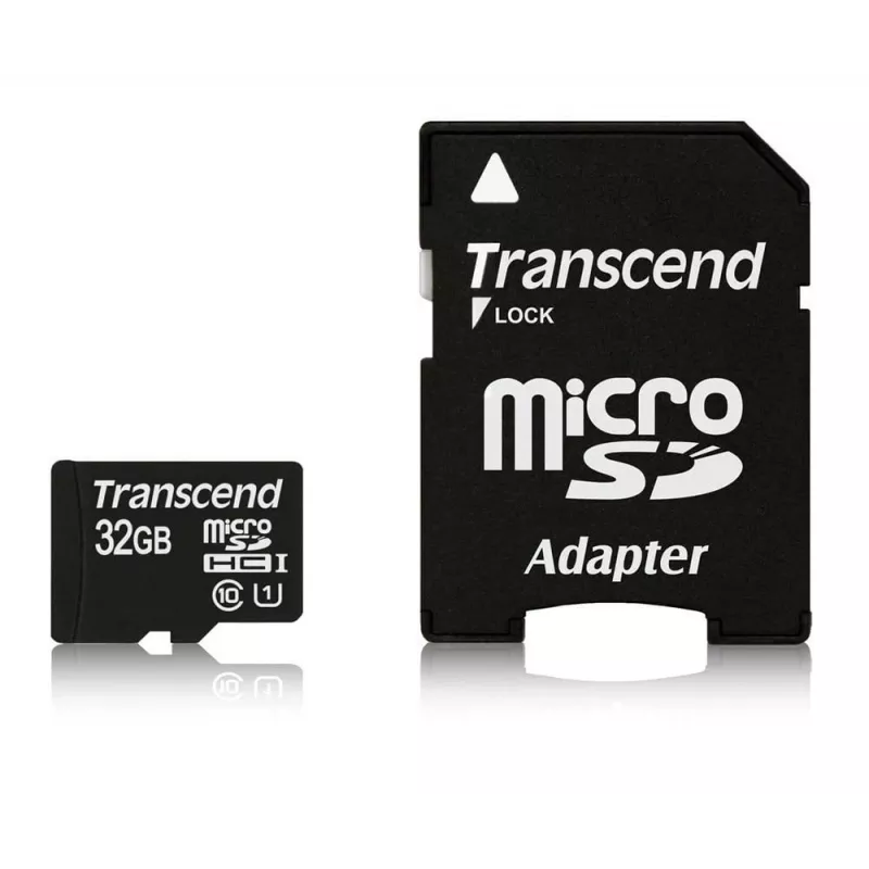 MEMORY MICRO SDHC 32GB W/ADAPT/CLASS10 TS32GUSDU1 TRANSCEND