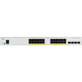Cisco - Catalyst 1000-24P-4G-L - Switch - managed - 24 x 10/100/1000 (PoE+) + 4 x Gigabit SFP (Uplink) rack-mountable PoE+ (195 W)