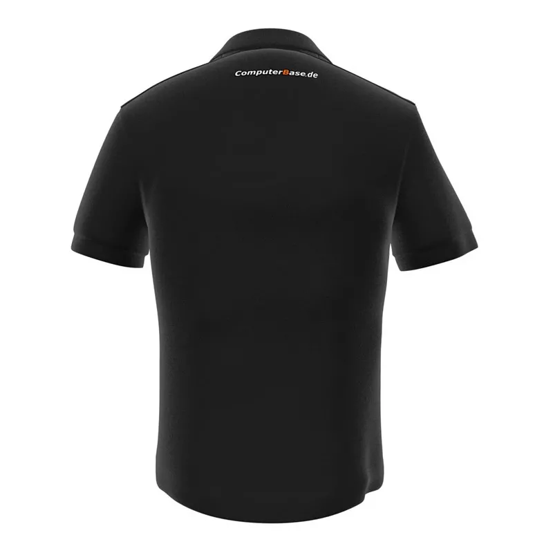 Polo shirt GamersWear ComputerBase Polo Black size S — men's gaming polo, black, breathable fabric
