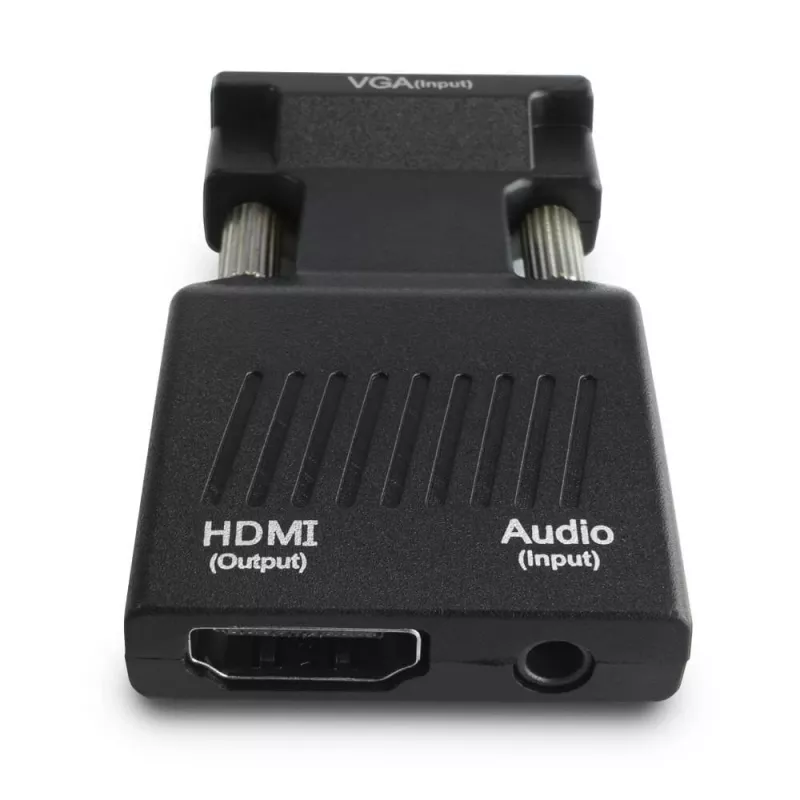 SAVIO CL-145 VGA to HDMI converter, Audio, Full HD Black