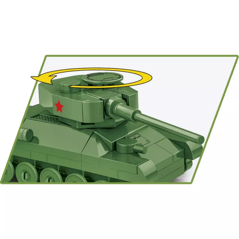 Building set Cobi T-34-85 tank model — 110 pieces, age 6+, green