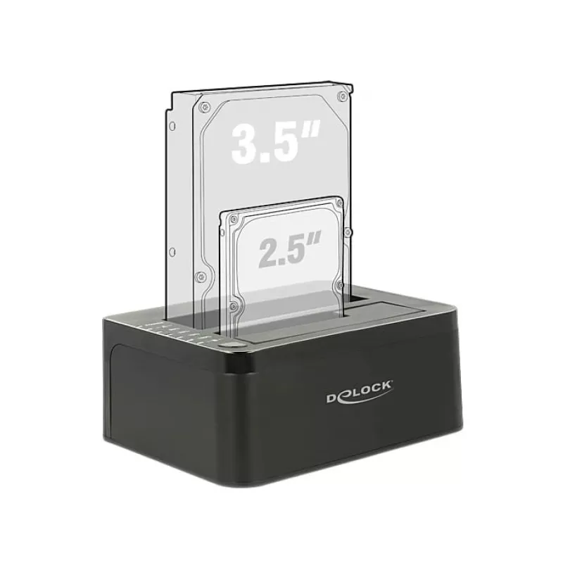 Delock USB 3.0 Dual Dockingstation für 2x SATA HDD / SSD mit Klon Funktion