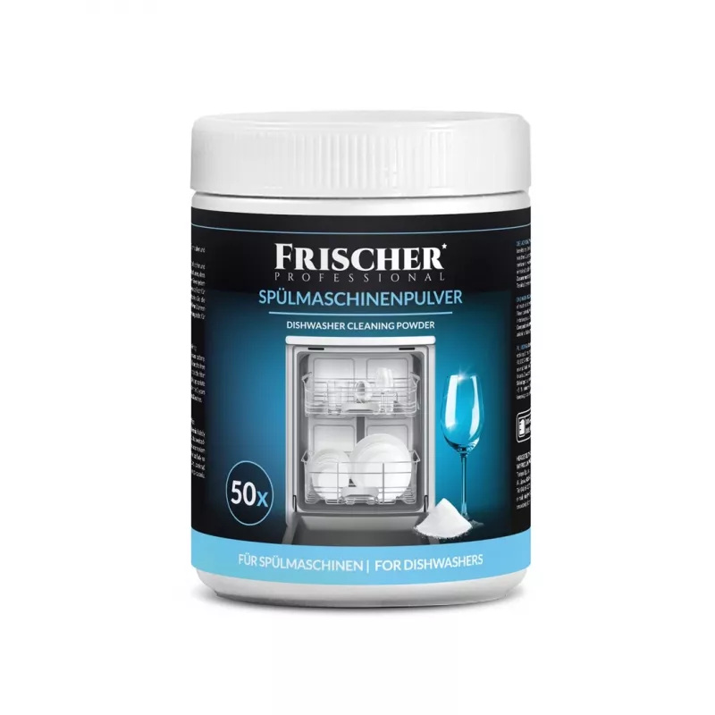 Dishwasher cleaning powder FRISCHER FR00122_1000, 1 kg, for automatic dishwashers, plastic jar