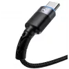 Data cable Tellur USB to Type-C LED nylon braided 1.2 m Black