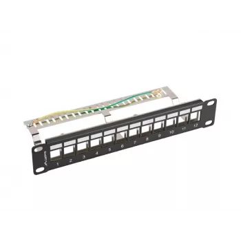 Patch panel LANBERG PPKS-9212-B 12-port 1U 10 inch FTP
