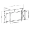 TV Video Wall Bracket MACLEAN MC-845 VESA 600x400mm mount for displays
