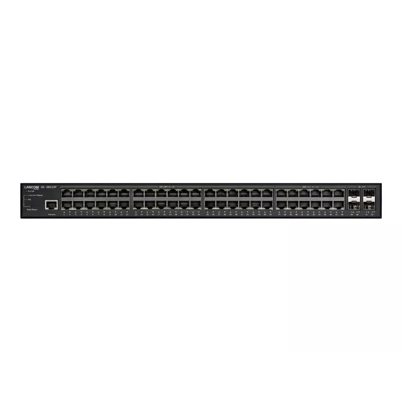 LANCOM GS-3652XP Managed L3 2.5G Ethernet (100/1000/2500) Power over Ethernet (PoE) 1U Black
