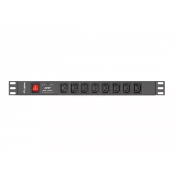 Lanberg PDU-08I-0200-C20-BK Stromverteilereinheit (PDU) 1U Schwarz 8 AC-Ausgänge (PDU-08I-0200-C20-BK)