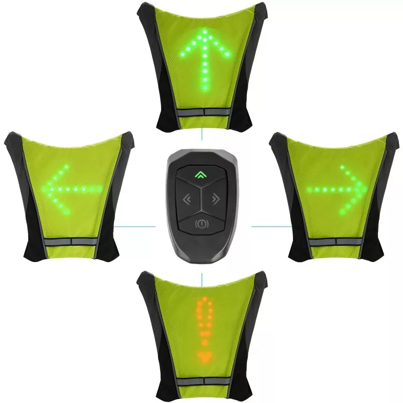 Maclean MCE420 Safety Vest with LED Indicator Light