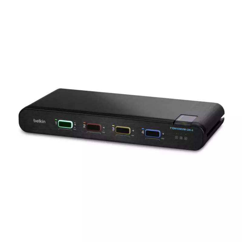 Belkin 4P Sngl Head DP/HDMI to DP/HDMI Video Secure DT Kvm Switch PP4.0 (F1DN104KVM-UN-4)