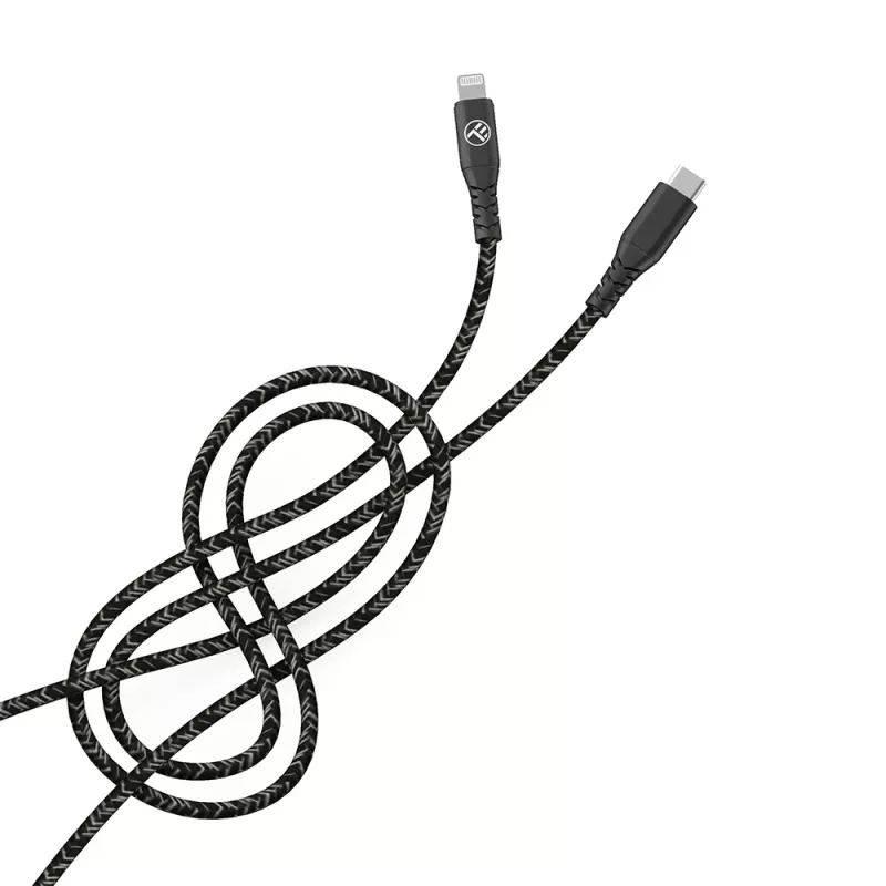 Data cable Tellur Type-C to Lightning 3A PD60W 1m — black