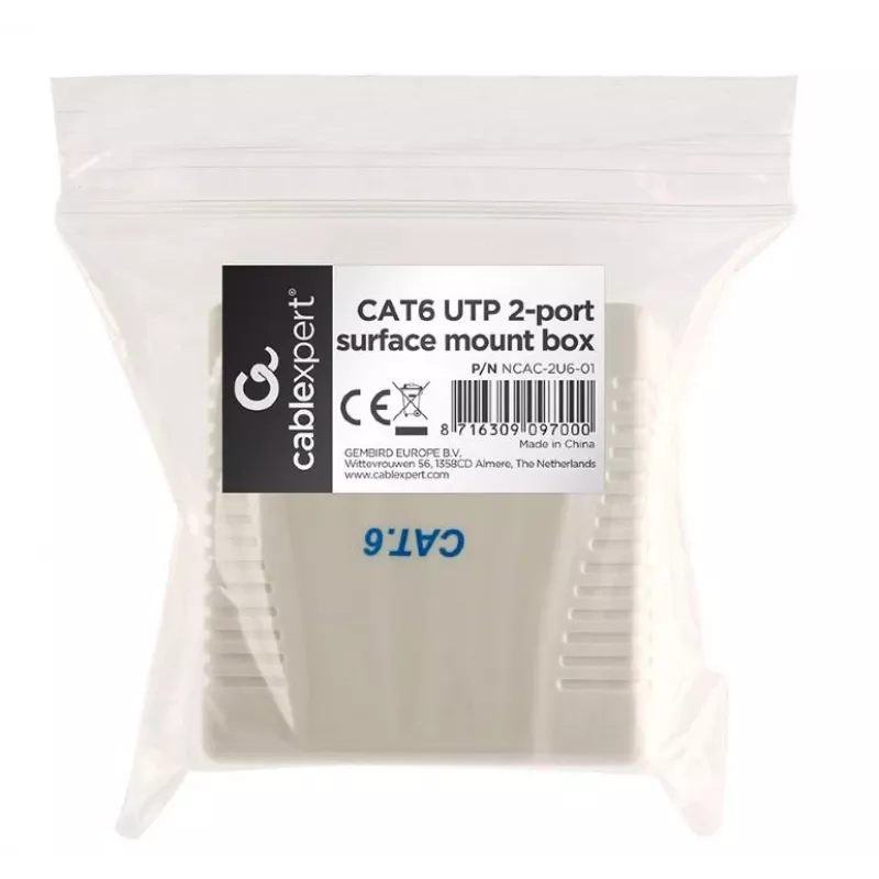 Cable Accessory Mount Box CAT6 UTP/2P NCAC-2U6-01 Gembird