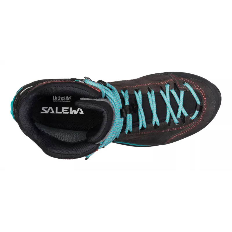 Salewa MTN Trainer Mid GTX Female Adult Black Blue Leather Suede Vibram WTC