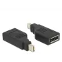 Delock Adapter mini Displayport 1,2 male > Displayport female 4K 90° turned - DisplayPort-Adapter - Mini DisplayPort (M) angled to DisplayPort (W) angled - Black (65626)