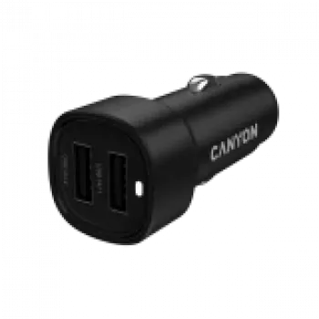 CANYON car charger OnDrive 24 24W 2xUSB-A Black