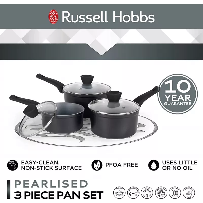 Saucepan set Russell Hobbs RH01706EU, 3 pieces, pearlised finish