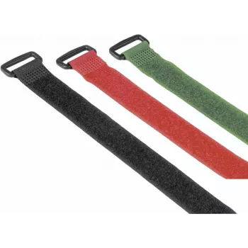 Hama 00221006 cable tie Hook & loop cable tie Nylon Black, Green, Red 9 pc(s)